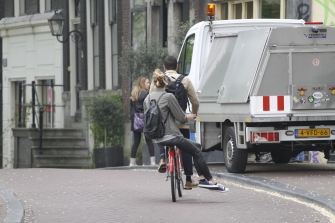 Amsterdam couple on bike