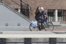 Amsterdam girl on bike